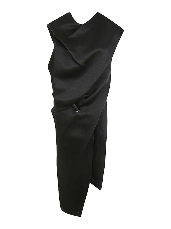 Pleats Please Issey Miyake Robe Au Genou - Noir