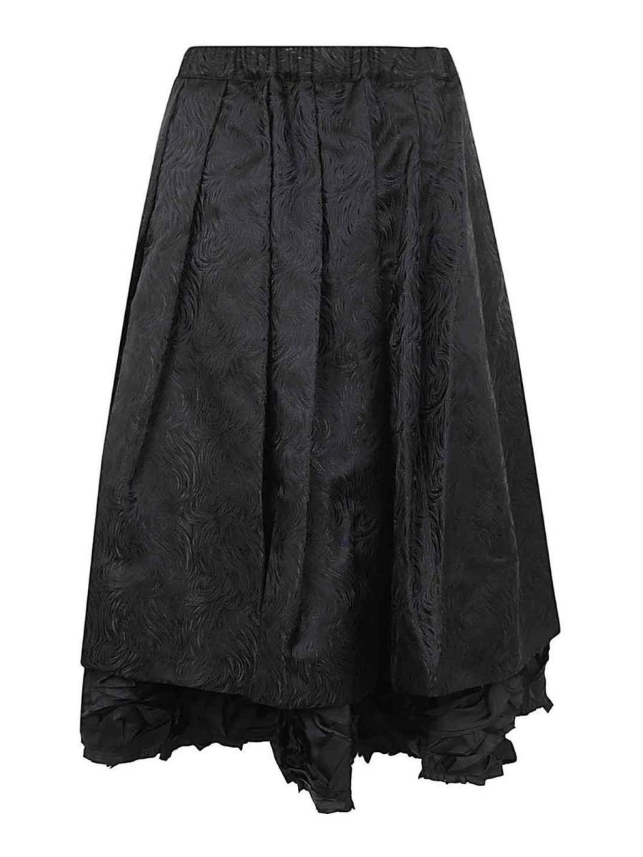 Comme Des Garcons Jupe Midi - Noir