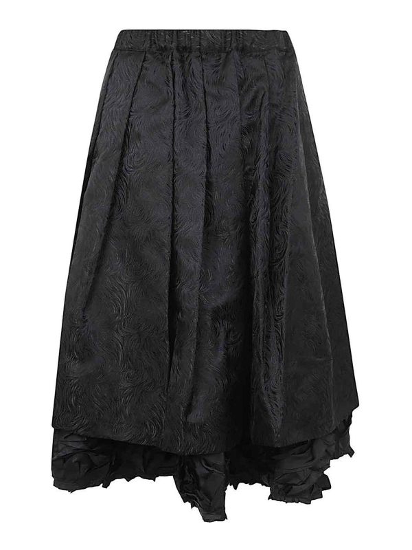 Comme Des Garcons Jupe Midi - Noir