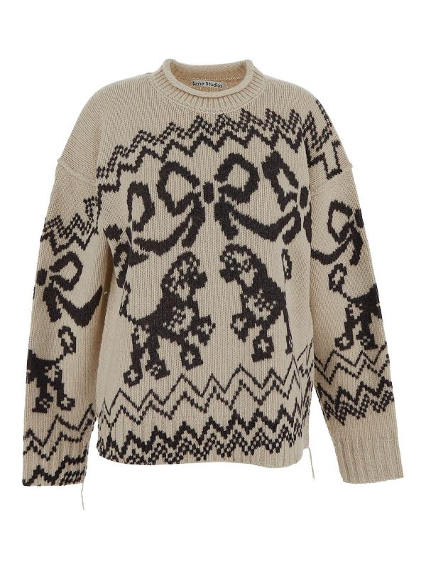 Acne Studios Pull Col Rond - Blanc