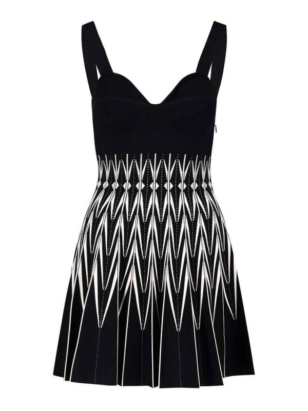 Alexander Mcqueen Robe Courte - Noir