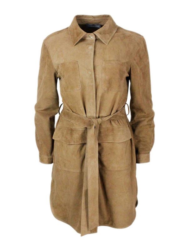Lorena Antoniazzi Robe Au Genou - Camel
