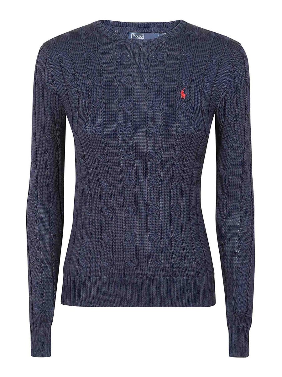 Polo Ralph Lauren Pull Col Bateau - Bleu Foncé