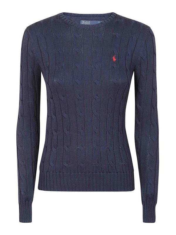 Polo Ralph Lauren Pull Col Bateau - Bleu Foncé