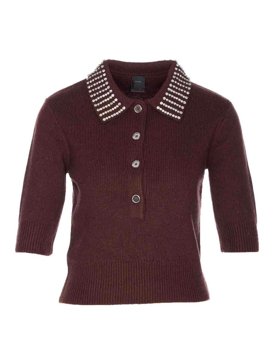 Pinko Pull Col Rond - Rouge