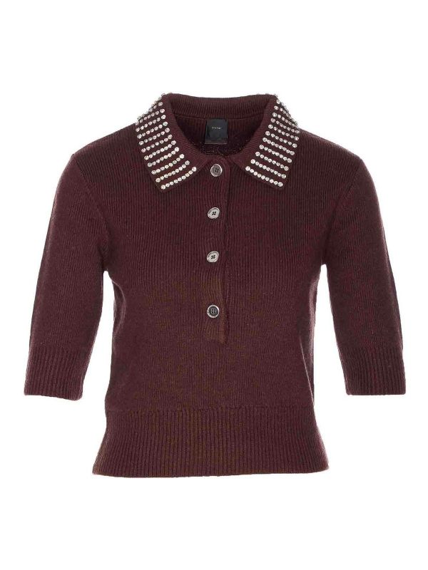 Pinko Pull Col Rond - Rouge