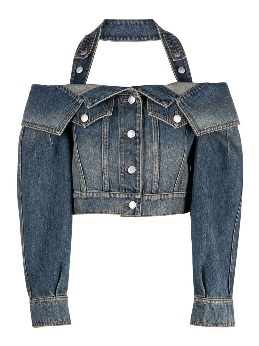 Alexander Mcqueen Veste En Jean - Bleu