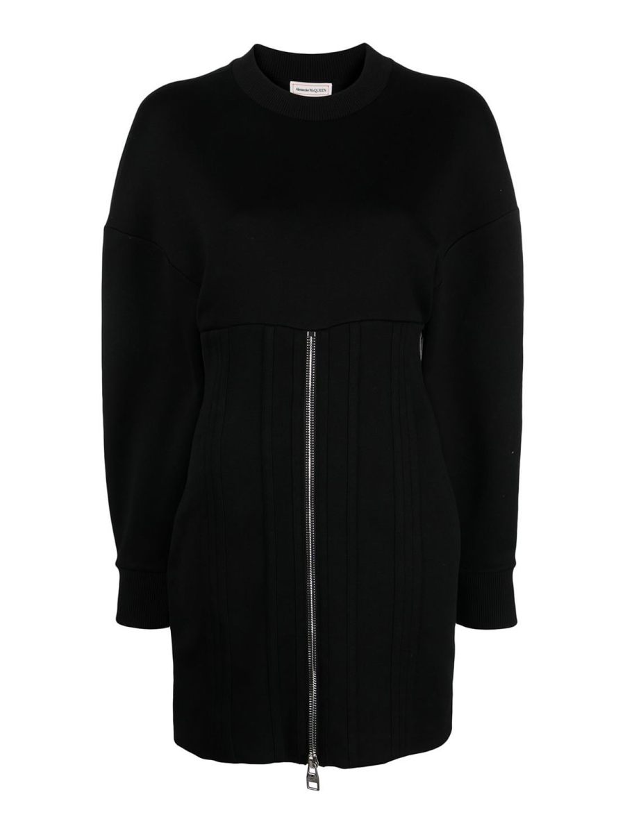 Alexander Mcqueen Robe Courte - Noir