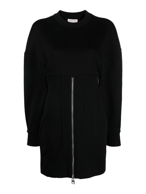 Alexander Mcqueen Robe Courte - Noir