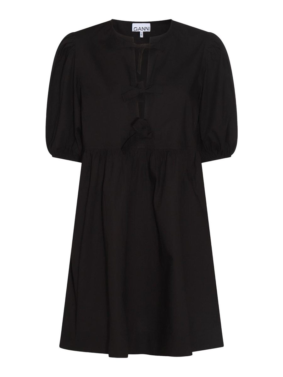 Ganni Robe Au Genou - Noir
