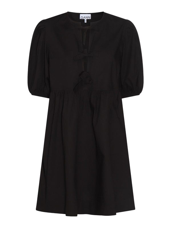 Ganni Robe Au Genou - Noir