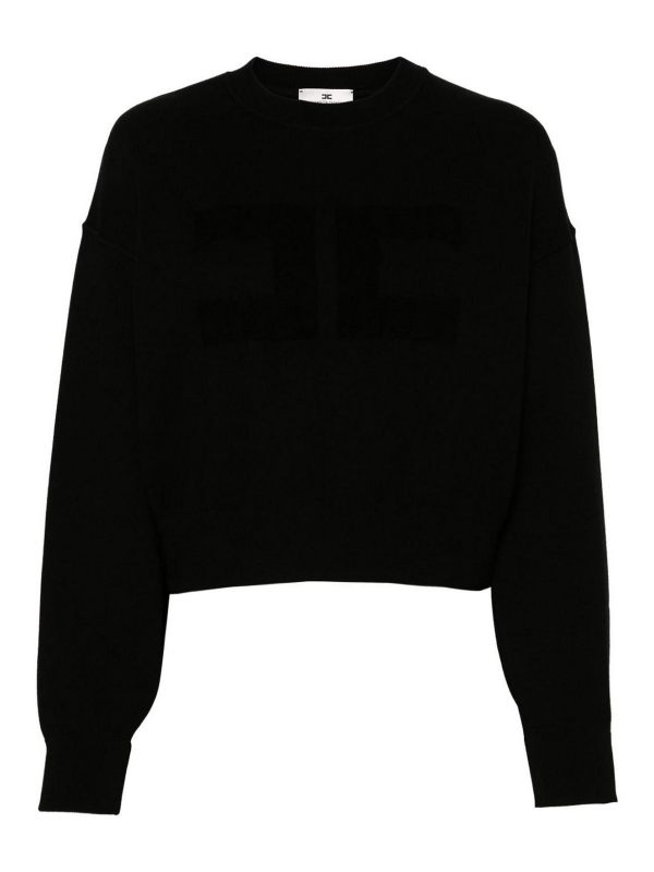 Elisabetta Franchi Pull Col Rond - Noir