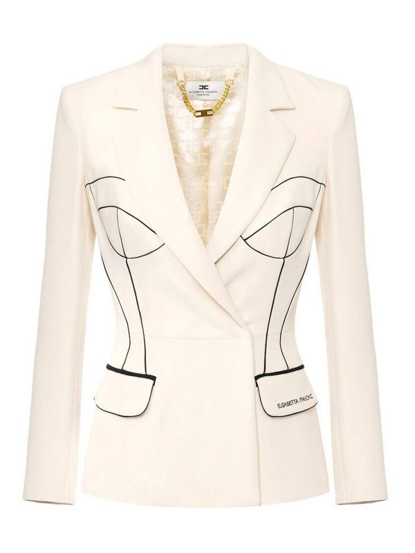 Elisabetta Franchi Veste Casual - Beige