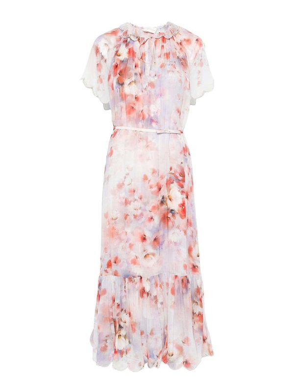 Zimmermann Robe Au Genou - Rouge