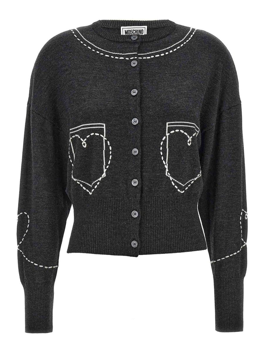 Moschino Jeans Cardigan - Gris