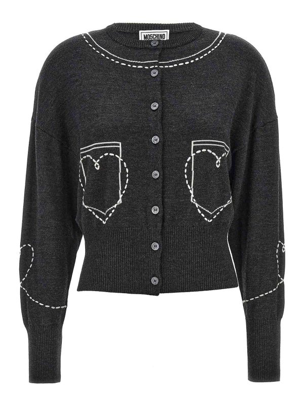 Moschino Jeans Cardigan - Gris
