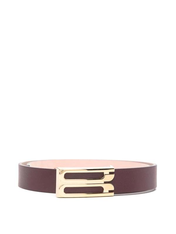 Victoria Beckham Ceinture - Rouge Brun