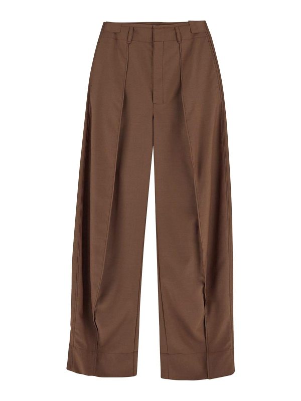 Lemaire Pantalons Décontractés - Marron