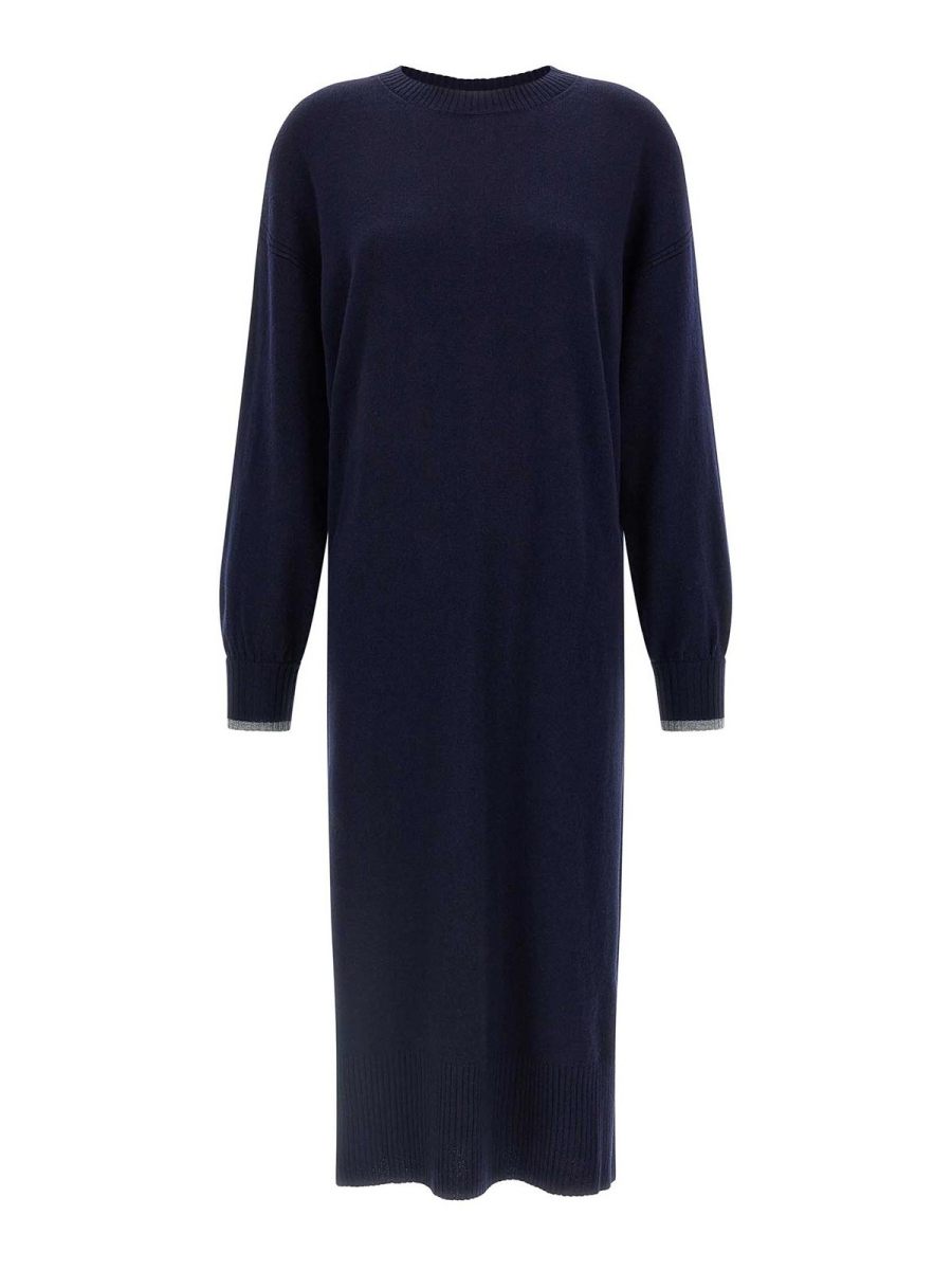 Pinko Robe Au Genou - Bleu