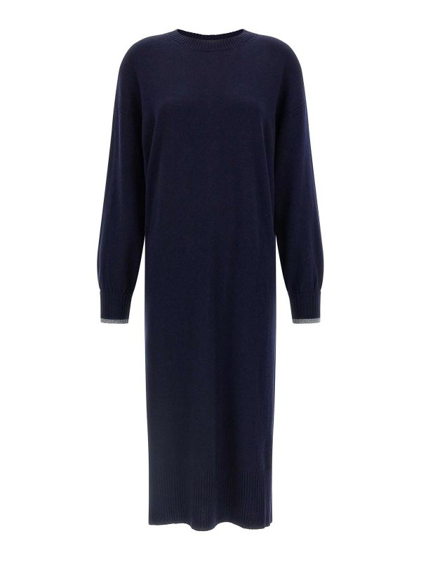 Pinko Robe Au Genou - Bleu