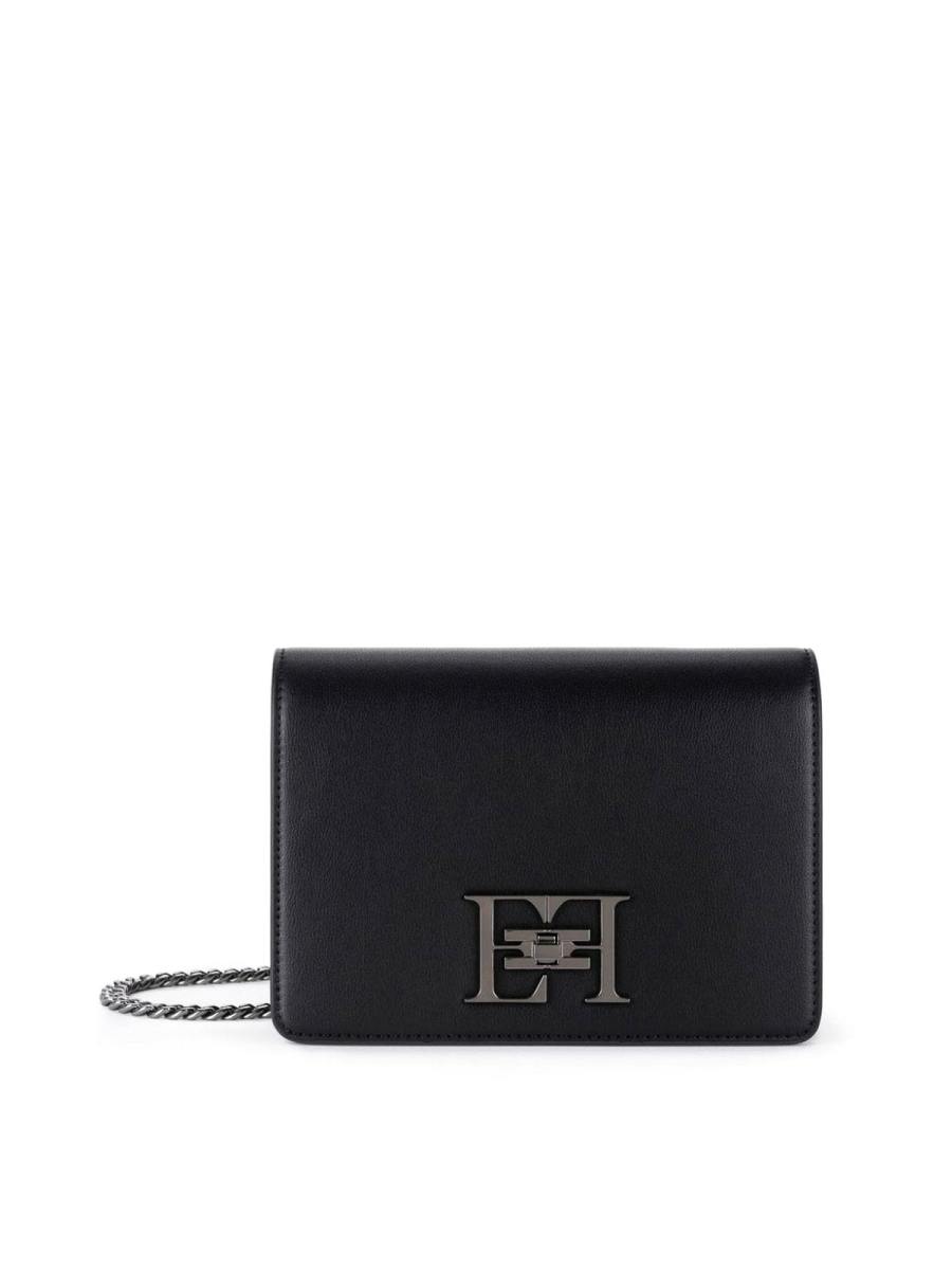 Elisabetta Franchi Sac Porté Épaule - Noir