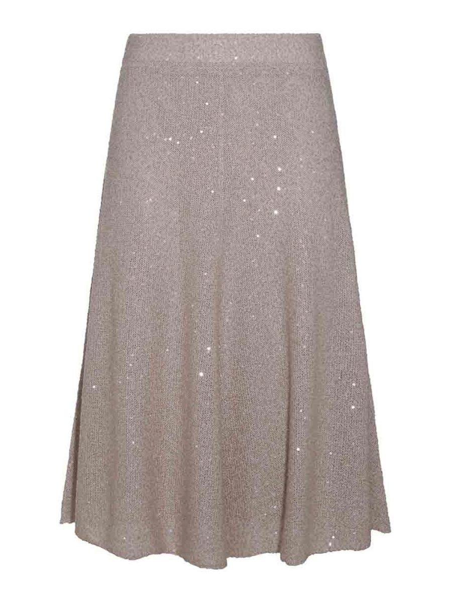 Brunello Cucinelli Jupe Midi - Beige