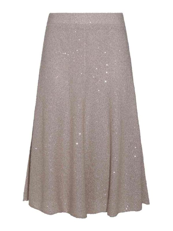 Brunello Cucinelli Jupe Midi - Beige