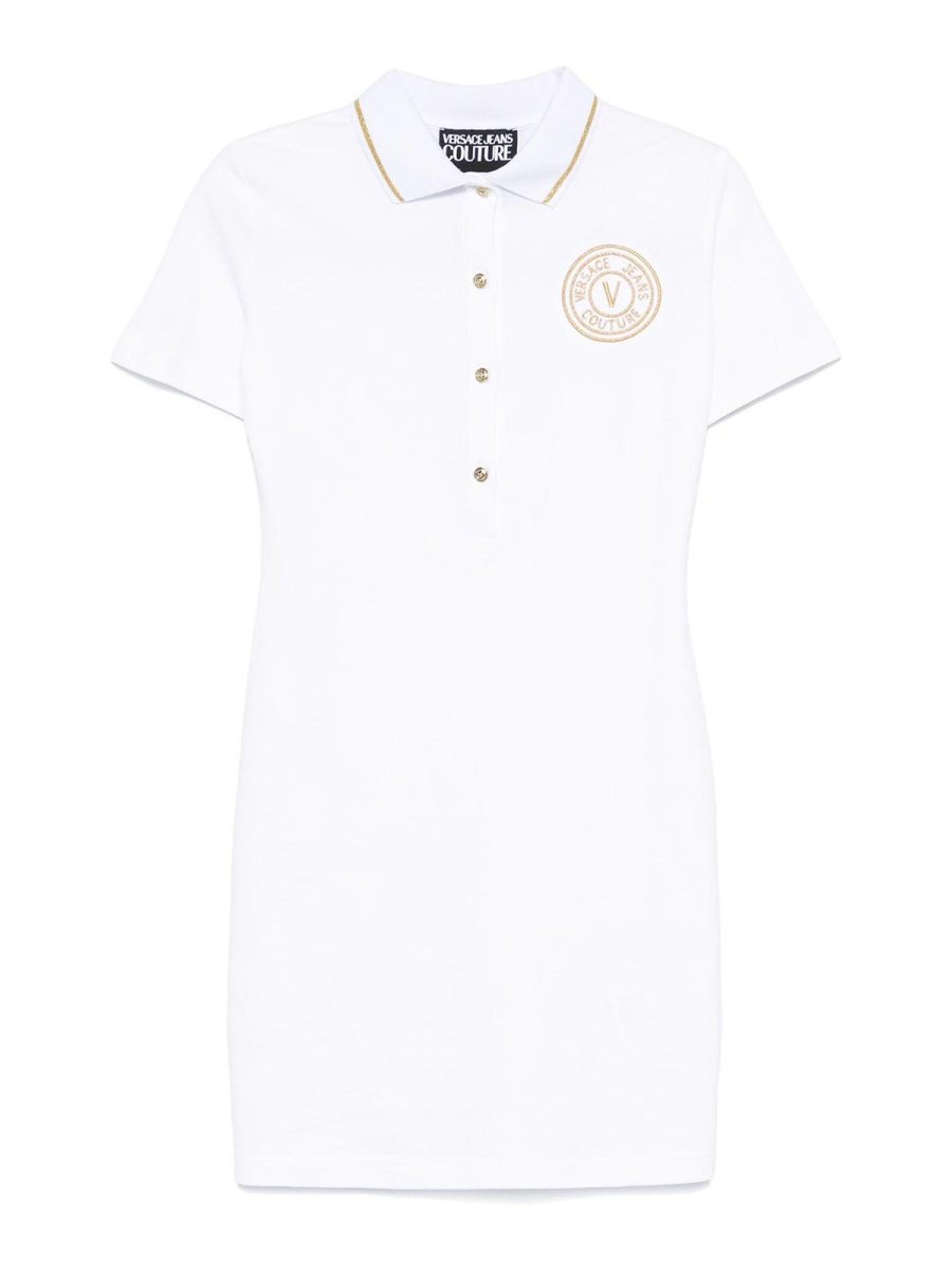 Versace Jeans Robe Au Genou - Blanc