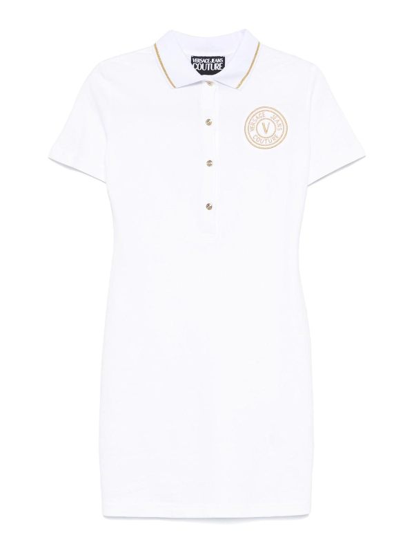 Versace Jeans Robe Au Genou - Blanc