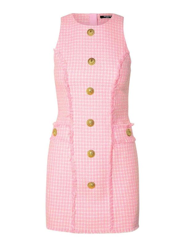 Balmain Robe Au Genou - Couleur Chair