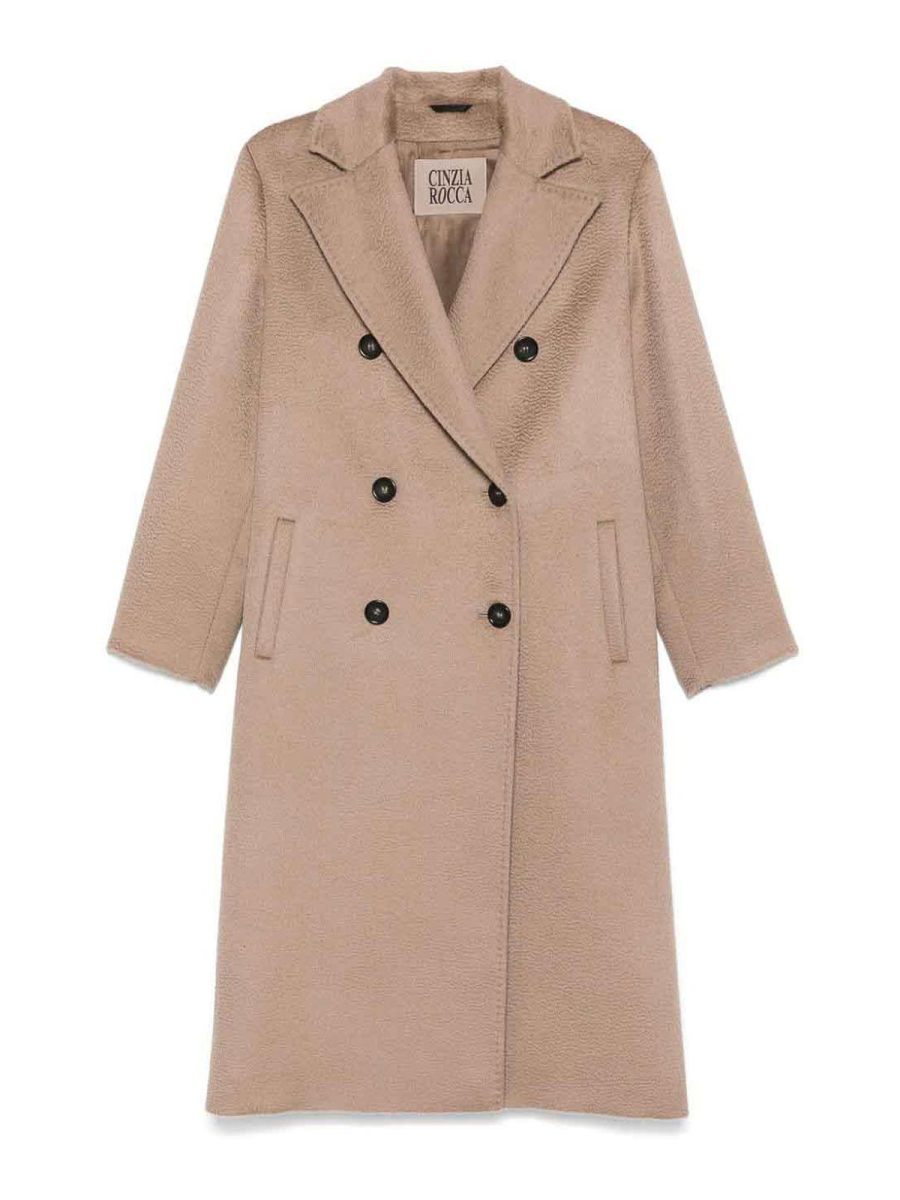 Cinzia Rocca Manteau Long - Camel