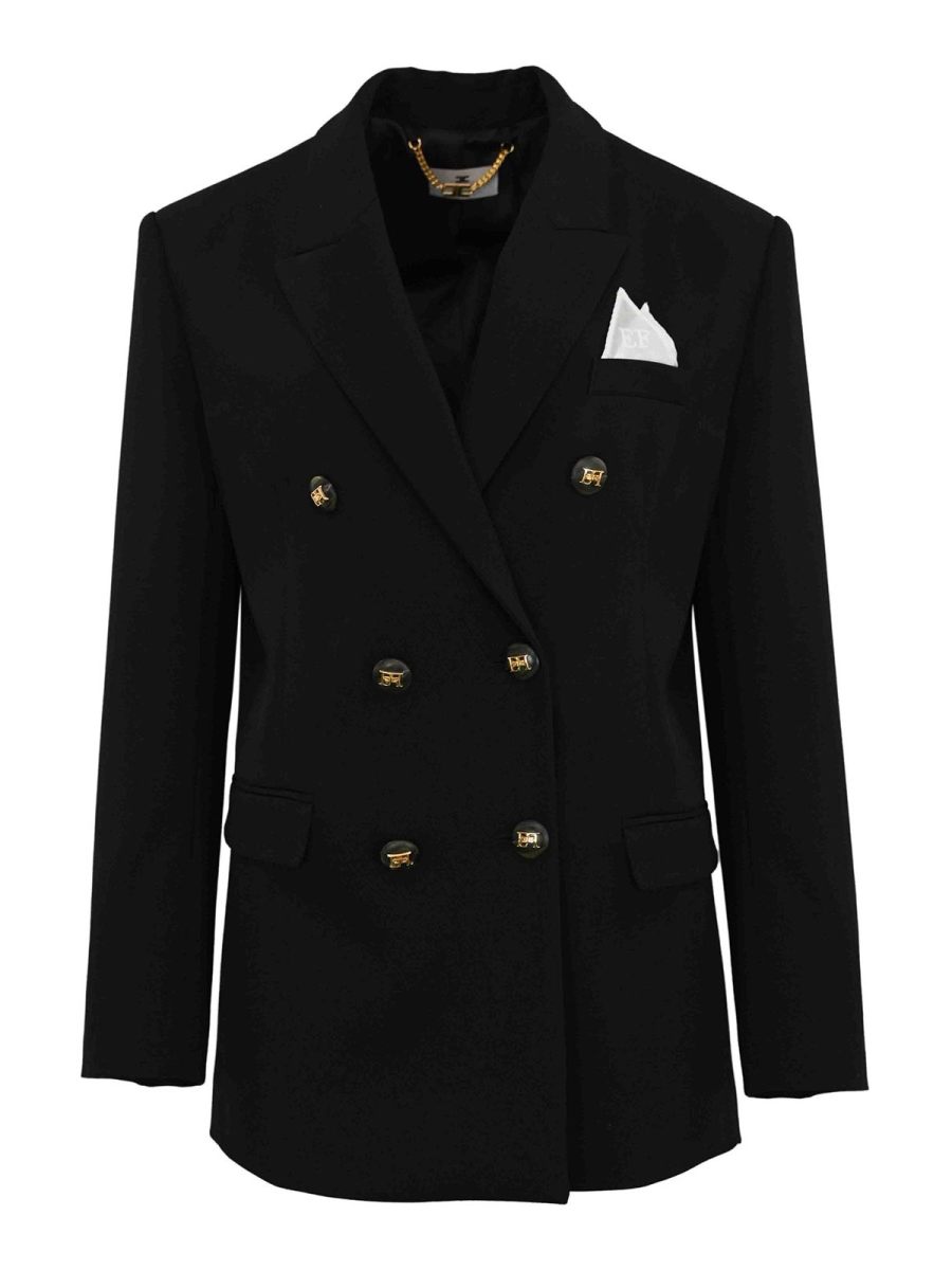 Elisabetta Franchi Veste Casual - Noir