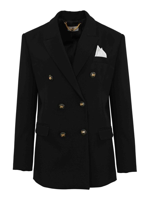 Elisabetta Franchi Veste Casual - Noir