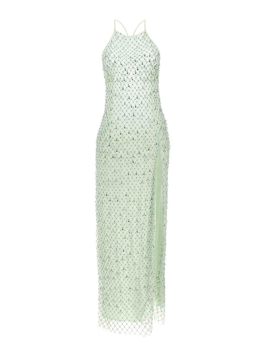 Elisabetta Franchi Robe Au Genou - Vert