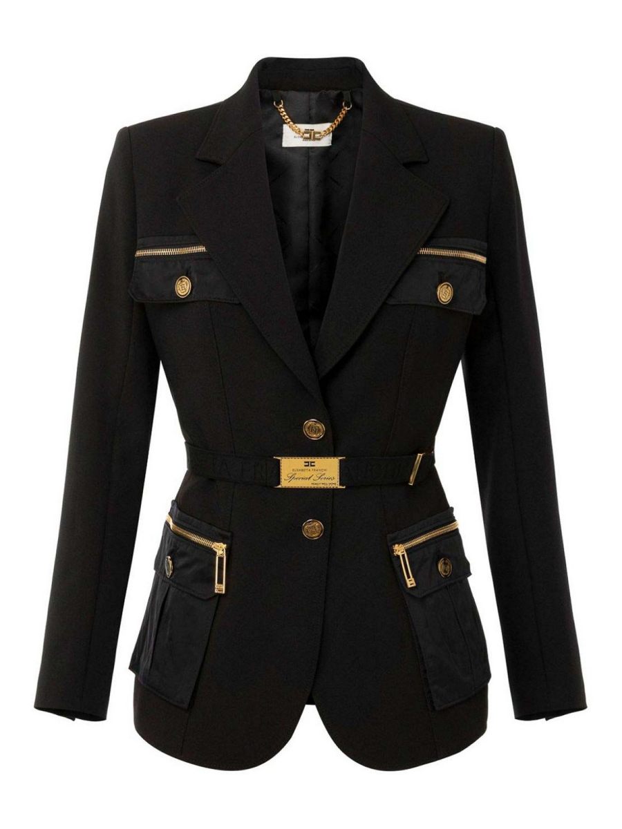 Elisabetta Franchi Veste Casual - Noir