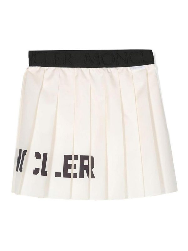 Moncler Jr Jupe Midi - Blanc