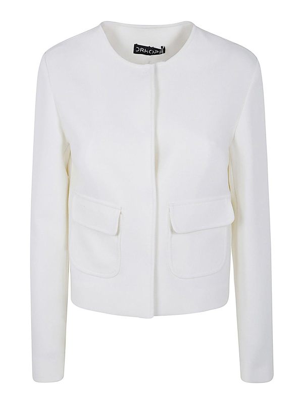 Drhope Veste Casual - Blanc