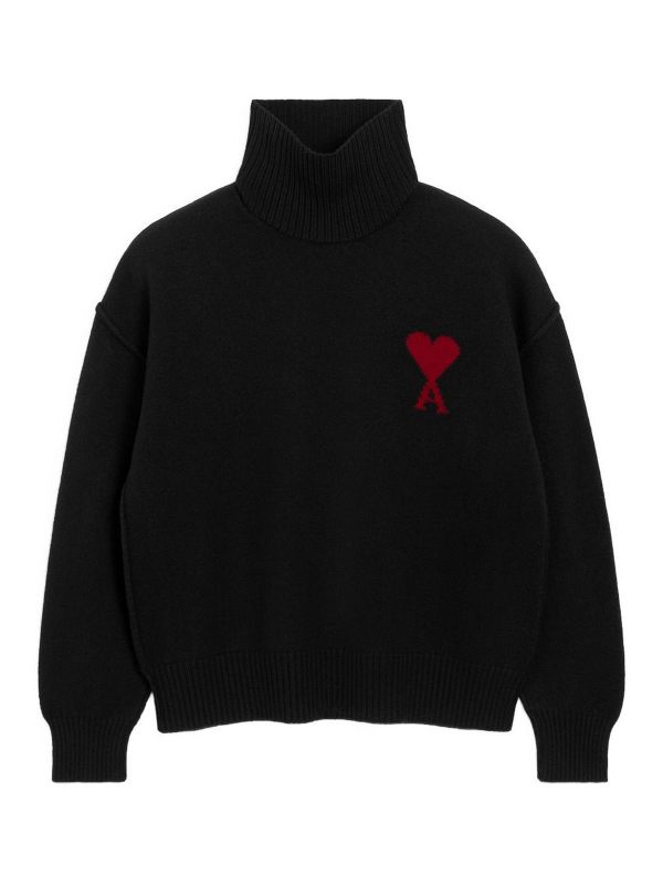Ami Paris Pull Col Bateau - Noir