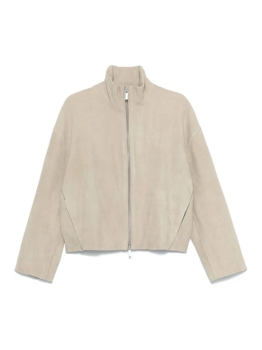 Remain Birger Christensen Blouson En Cuir - Blanc