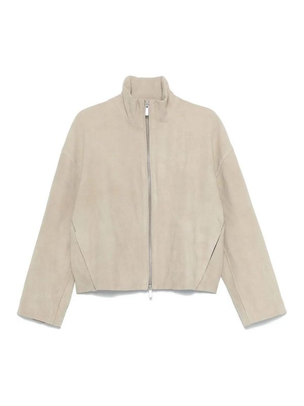 Remain Birger Christensen Blouson En Cuir - Blanc
