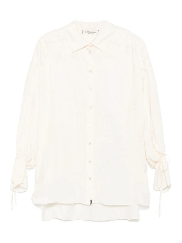 Blumarine Robe Au Genou - Beige Clair