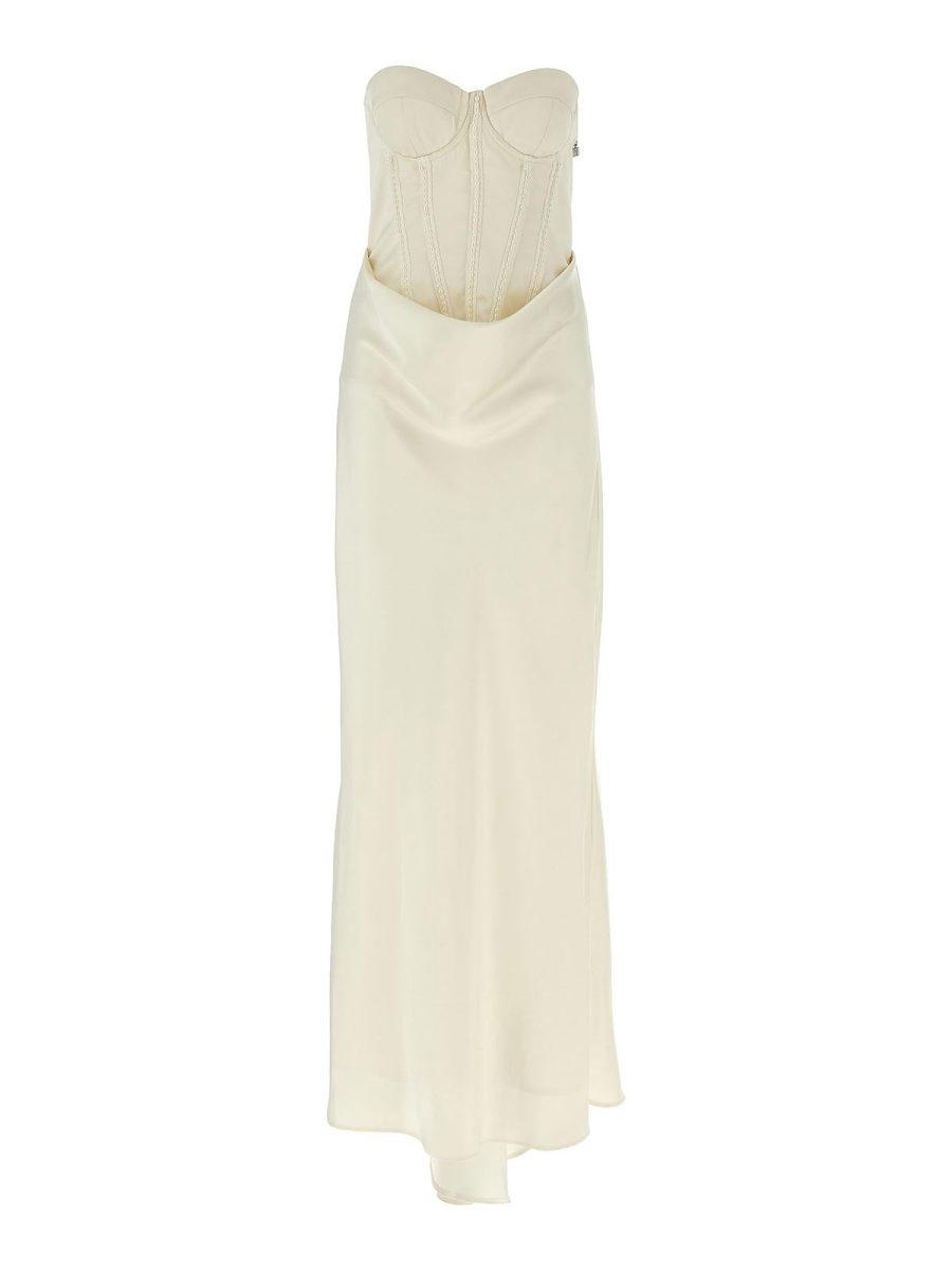 Rotate Birger Christensen Robe Au Genou - Blanc
