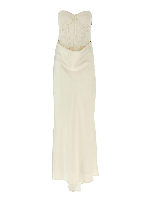 Rotate Birger Christensen Robe Au Genou - Blanc