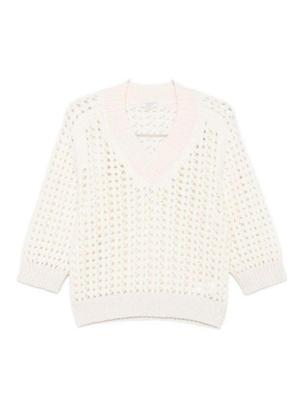 Peserico Pull Col Rond - Blanc