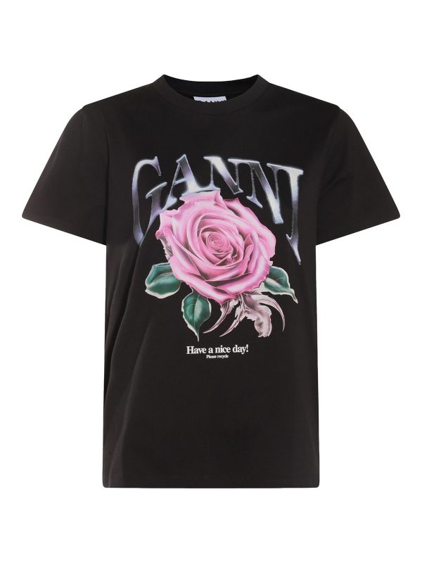 Ganni T-Shirt - Noir