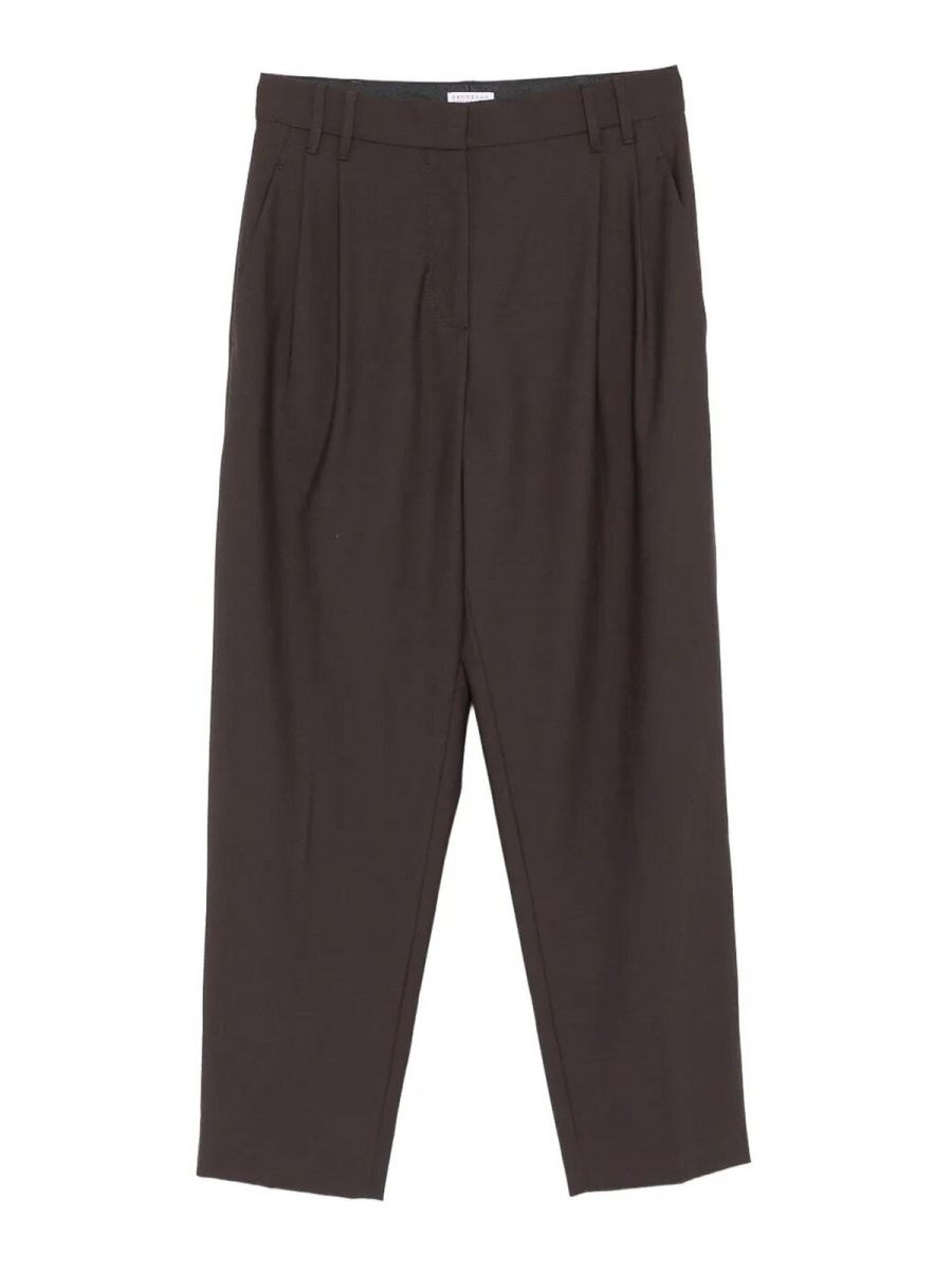 Brunello Cucinelli Pantalons Décontractés - Marron