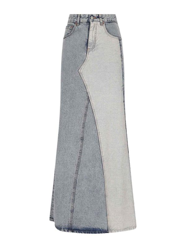 MM6 Maison Margiela Jupe Longue - Bleu