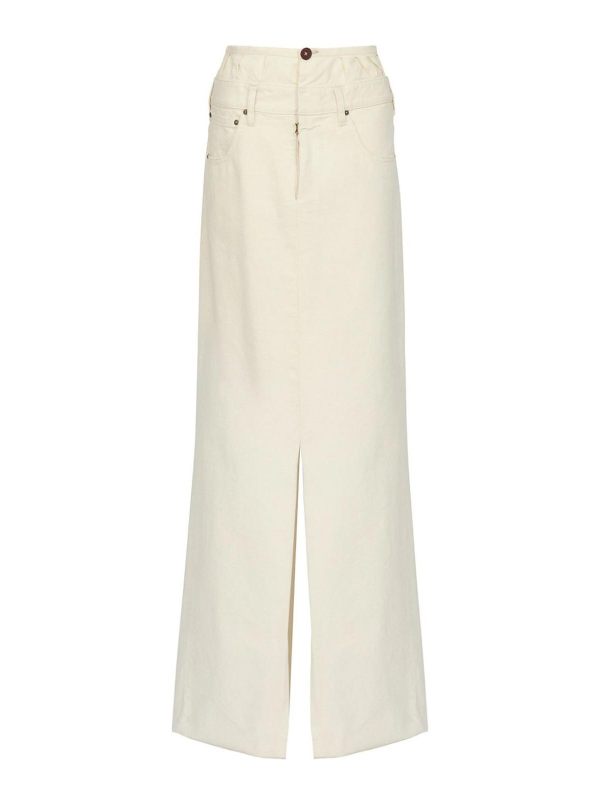 Maison Margiela Jupe Midi - Blanc