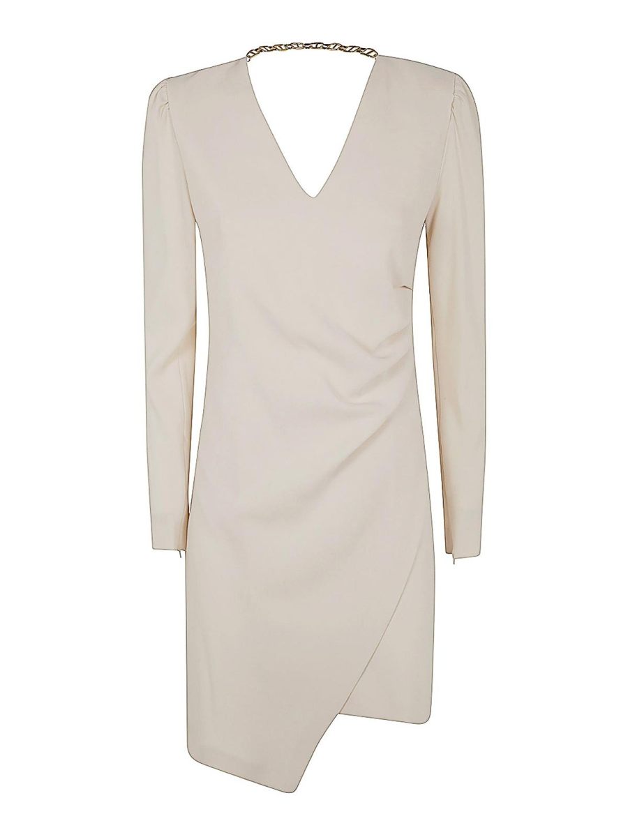 Twinset Robe Au Genou - Blanc