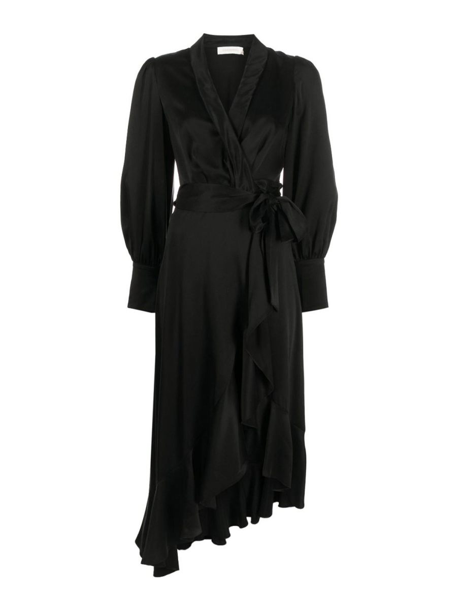 Zimmermann Robe Au Genou - Bleu Foncé